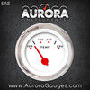 Water Temp Gauge -  SAE Pegged White , Red Modern Needles, Chrome Trim Rings ~ Style Kit DIY Install