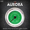 Tachometer Gauge - Tribal Green , Black Modern Needles, Chrome Trim Rings ~ Style Kit Installed