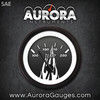 Water Temp Gauge -  SAE Carbon Fiber White Flame, Black Modern Needles, Black Trim Rings ~ Style Kit Installed