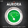 Oil Pressure Gauge -  SAE Ghost Flame Green , White Modern Needles, Chrome Trim Rings ~ Style Kit DIY Install