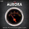Oil Pressure Gauge -  SAE Muscle Red Text, Black, Orange Vintage Needles, Chrome Trim Rings ~ Style Kit DIY Install