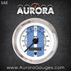 Speedometer Gauge -  SAE Cobra White , Black Modern Needles, Chrome Trim Rings ~ Style Kit DIY Install