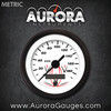 Speedometer Gauge -  Metric Pinstripe White , Black Vintage Needles, Black Trim Rings ~ Style Kit Installed