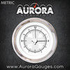 Clock Gauge - Iron Cross White , White Modern Needles, Chrome Trim Rings ~ Style Kit Installed