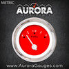 Fuel level Gauge - Pegged Red , White Modern Needles, Chrome Trim Rings ~ Style Kit Installed