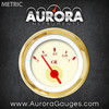 Oil Pressure Gauge -  Metric DECO XT Tan , Red Vintage Needles, Gold Trim Rings ~ Style Kit DIY Install