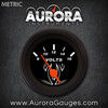 Volt Gauge -  Metric Pinstripe Black , Orange Vintage Needles, Black Trim Rings ~ Style Kit DIY Install