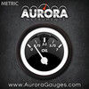 Oil Pressure Gauge -  Metric Ghost Tribal Series, White Modern Needles, Black Trim Rings ~ Style Kit DIY Install