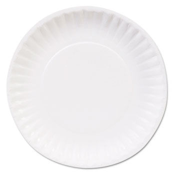 Clay Coated Paper Plates, 6"", White, 100/Pack