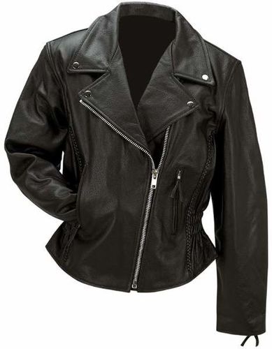 Ladies' Solid Genuine Buffalo Leather Jacket- 3XL
