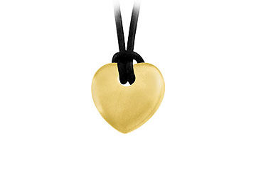 14K Yellow Gold Heart Shape Pendant
