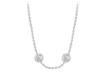 diamond by the yard one carat necklace in 18K White Gold