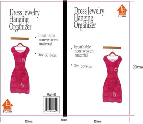 Jewelry Organizer - Pink Dress Strap Case Pack 50