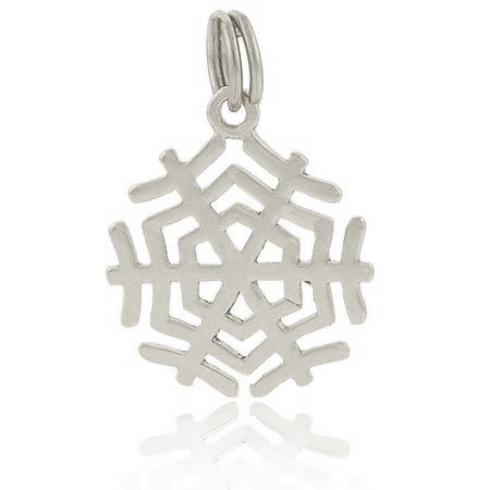 Winter Sterling Silver Filigree SnowFlake Charm/Pendant Holiday Gift