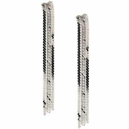 Sterling Silver Three Strand Dangling Earrings