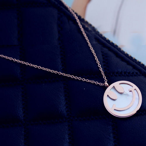 Shell Smiley Face Necklace