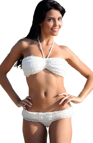WH Trim FrillHalter Bikini Swimsuit/Swimwear