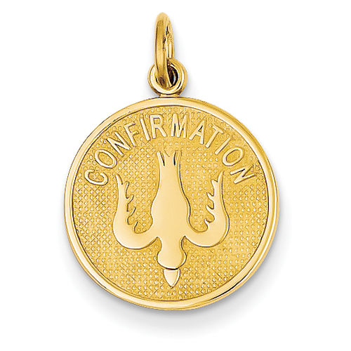 Confirmation Pendant in Yellow Gold - 14kt - Impressive - Unisex Adult
