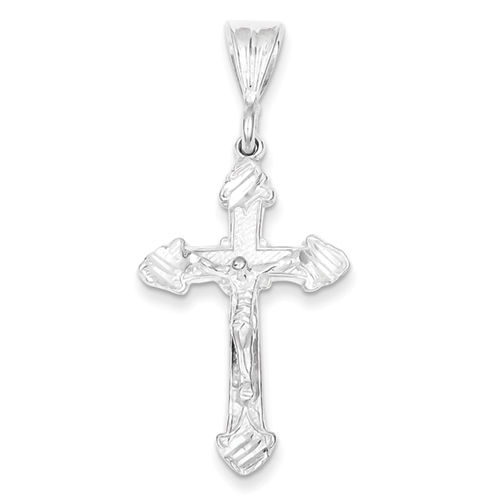 Crucifix Pendant in Sterling Silver - Fine - Unisex Adult