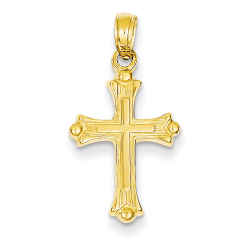 Cross Pendant in 14kt Yellow Gold - Unisex Adult - Tasteful