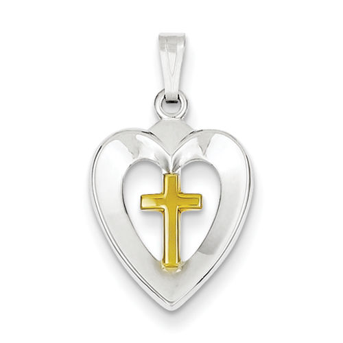 Cross Pendant in Sterling Silver - Excellent - Unisex Adult - Glossy Finish