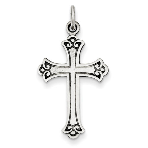 Cross Pendant in Sterling Silver - Superb - Unisex Adult - Glossy Finish
