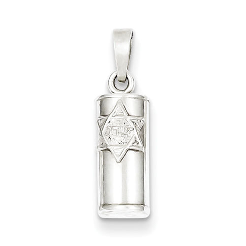 Mezuzah Pendant in Sterling Silver - Ideal - Unisex Adult