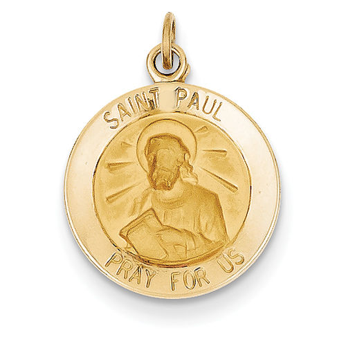 Saint Paul Pendant in Yellow Gold - 14kt - Captivating - Unisex Adult
