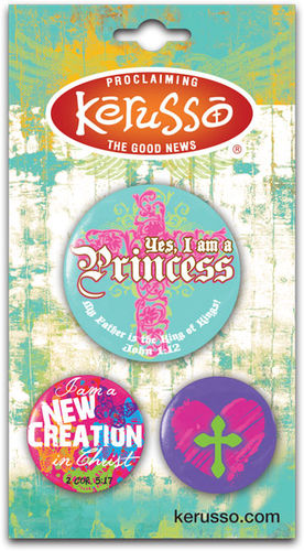 Button Set - Princess - Christian Pin