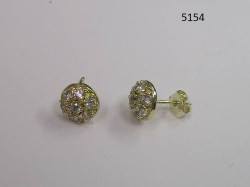 Round Clear CZ Earring