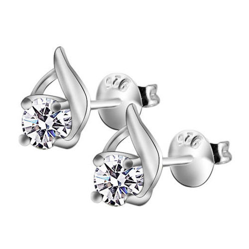 925 Silver Cubic Zirconia Stud Earrings