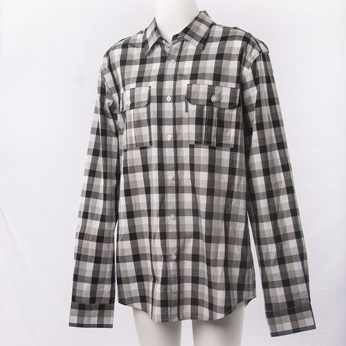 Ecko Unltd Clubhouse Ls Black woven long sleeve Men's shirts