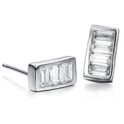925 Silver Cubic Zirconia Stud Earrings