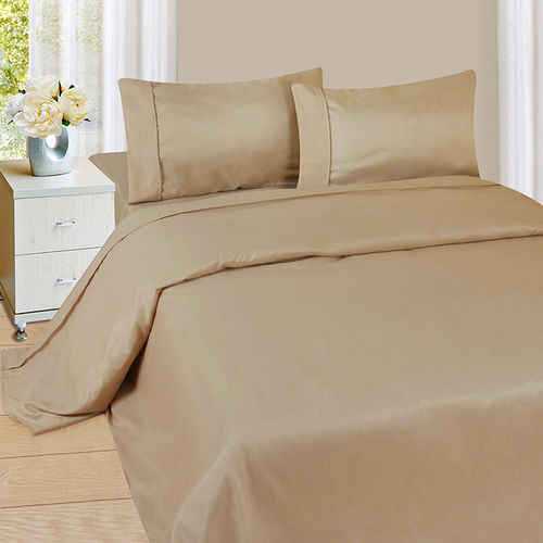 Lavish Home Series 1200 3 Piece Twin Sheet Set - Taupe