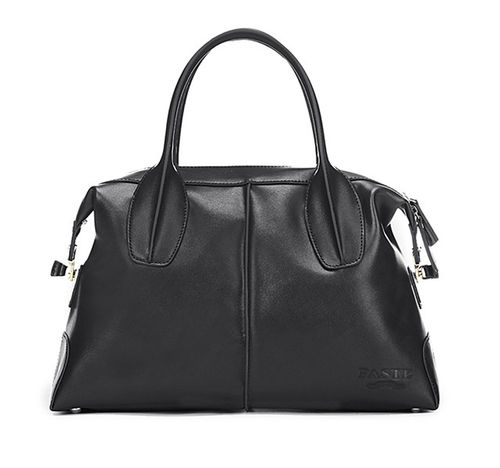Y.A.R Vintage Designer Inspired Leather Top Handle Bag Leather Handbag Purse Black