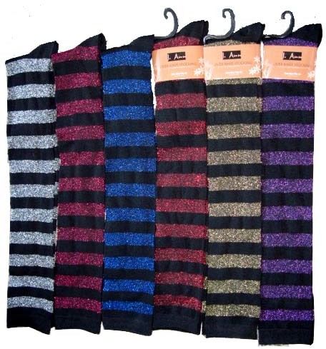 J-Ann Over Knee Stocking-Wide Stripes Case Pack 72
