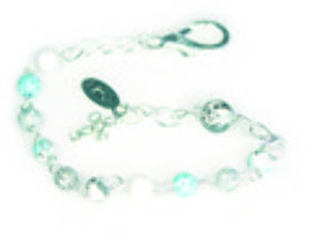 Rosary Thin Cross White Sand Bracelet Case Pack 12