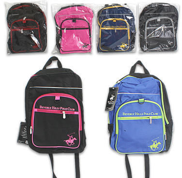 17"" Backpack Beverly Hills Polo Club 6 Assorted Case Pack 24
