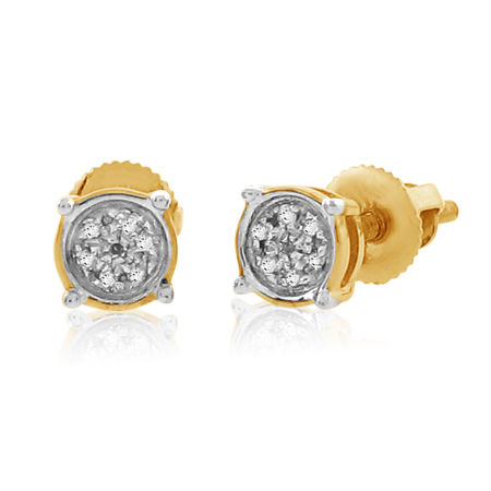 10KT Y-GOLD 0.03 CTTW DIAMOND MICROPAVE LADIES RING