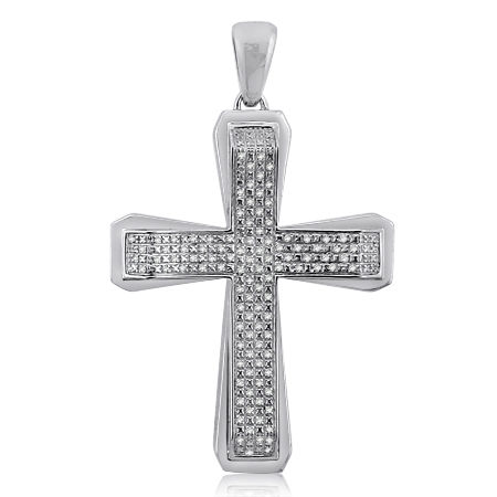 925 STERLING SILVER 0.22 CTTW DIAMOND LADIES PENDANT
