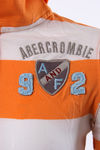 Abercrombie & Fitch A & F 92 White And Orange Strips Boys Polo Shirt
