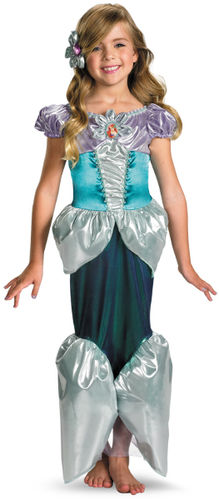 Girl's Costume: Ariel Lam&eacute; Deluxe- Small