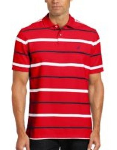 Nautica Men's Stripe Pique Polo