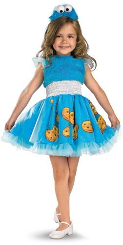 Girl's Costume: Frilly Cookie Monster- Small
