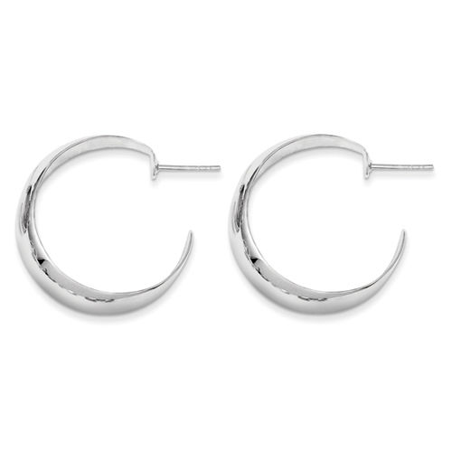 Hoop Earrings in Sterling Silver - Friction Backs - Dazzling
