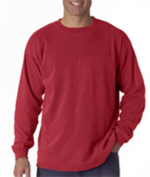 Chouinard Adult Cotton Long-Sleeve Tee Crimson PgmDye 4XL