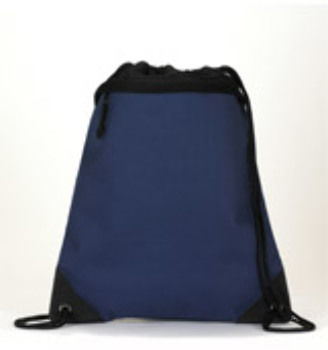UltraClub Polyester Drawstring Pack Navy One Size