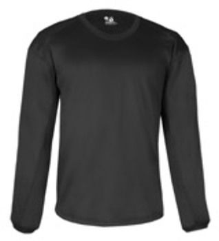 Badger BT5 Youth Performance Fleece Open Bottom Crewneck Black S