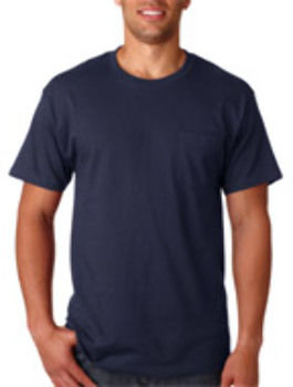 Hanes Adult Tagless T-Shirt with Pocket Navy 2XL