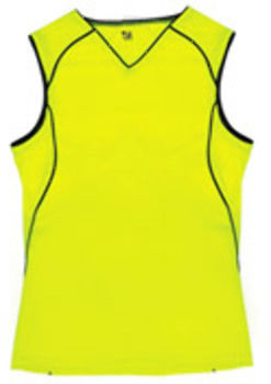 Badger B-Core Girls ""Curve"" Jersey Safety Yellow Green/ Black L